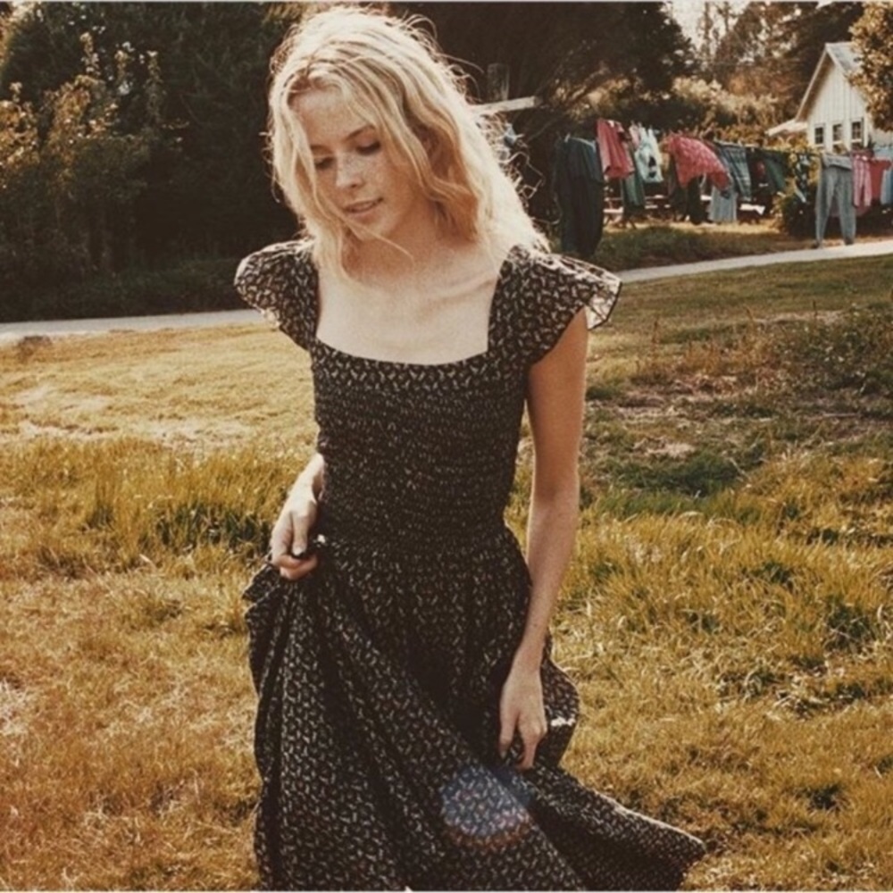 ISO Dôen Honeysuckle Dress S in Black Ditsy